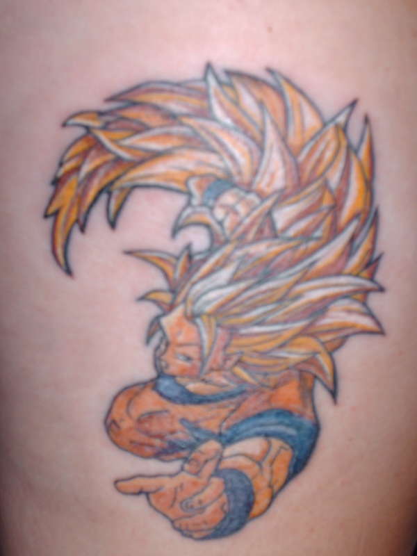 Goku SSJ3 from DBZ tattoo