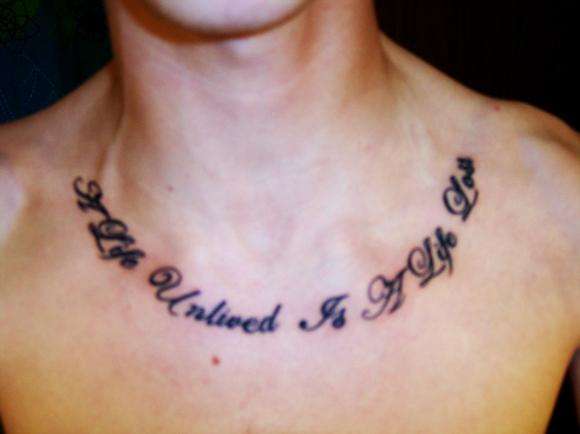 a life quote tattoo