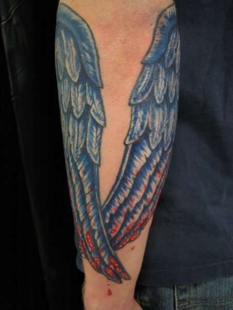bloody wings tattoo