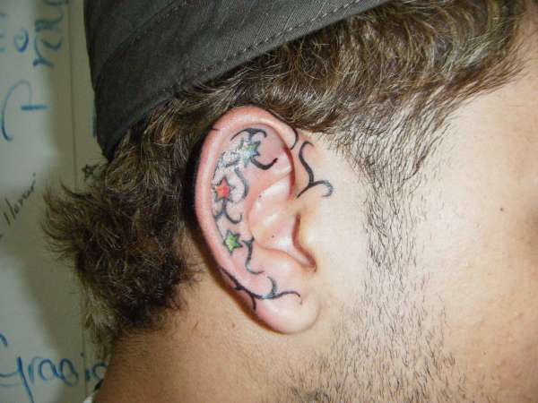 ear tribal tattoo