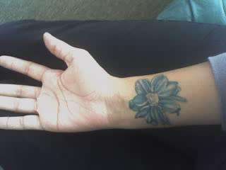 Blue Flower tattoo