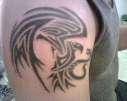 Eagle snake tattoo