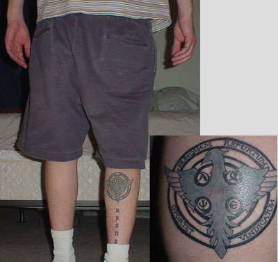 second to calf tattoo