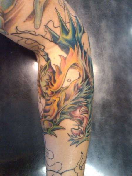 ty dragon- first coloring tattoo