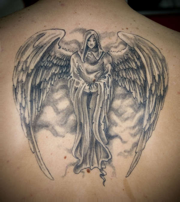 Back Angel tattoo