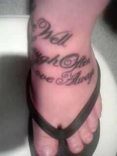 Live Well Laugh Often Love Always tattoo