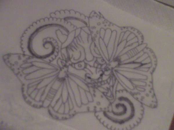 butterflies with mask idea tattoo