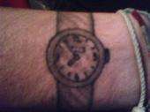 wrist watch tattoo