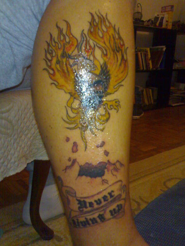 Phoenix Never giving up! tattoo