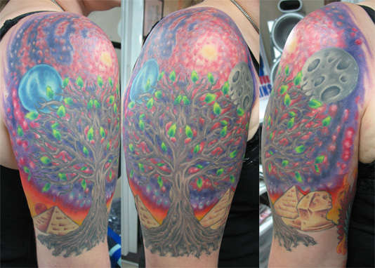 celestial sleeve tattoo