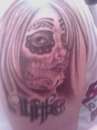 sugar skull chick tattoo
