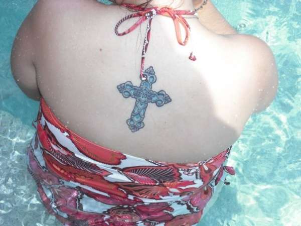 Cross on my Back tattoo