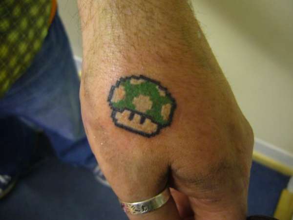 Mario 1up Mushroom tattoo