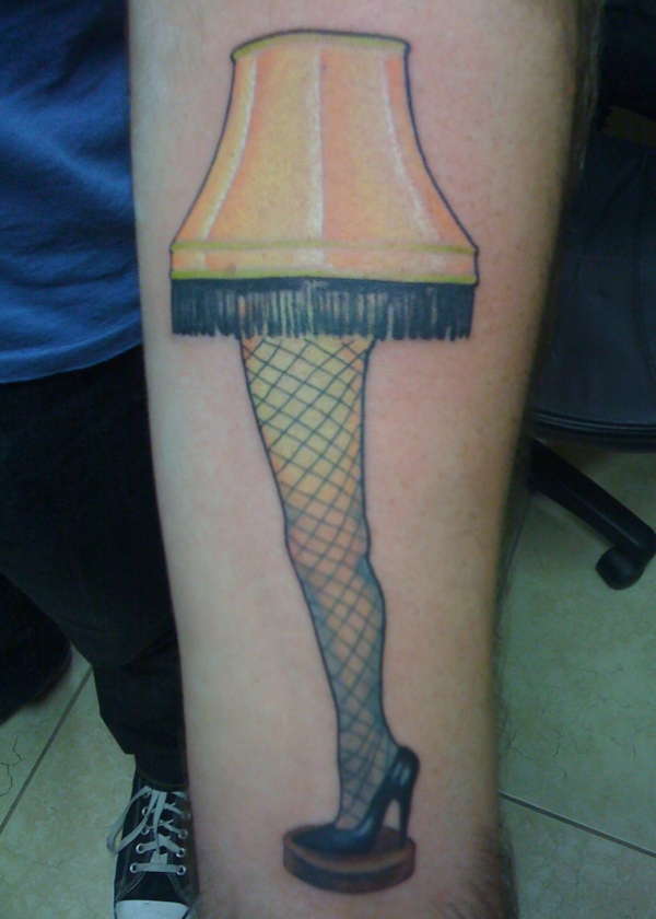 leg lamp from christmas story tattoo