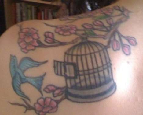 blue bird tattoo