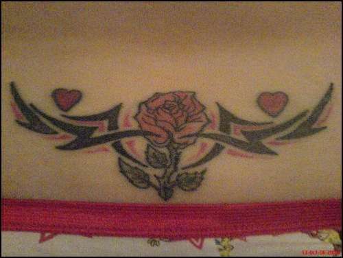My Gf's 1st Tattoo - Lower Back tattoo