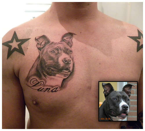 My Pitbull Luna tattoo