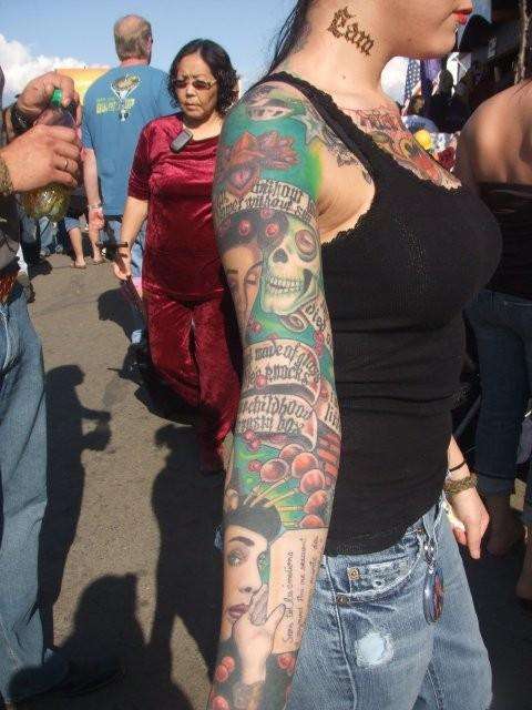 finished sleeve tattoo