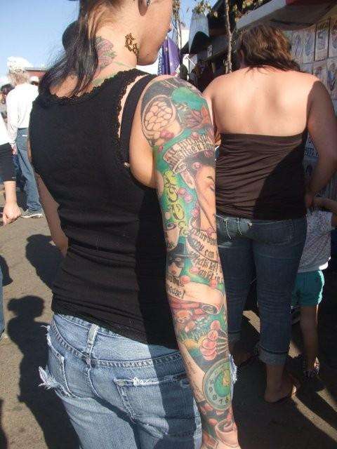 finished sleeve tattoo