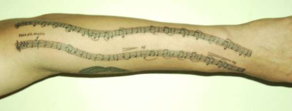 Bjork Sheet Music tattoo