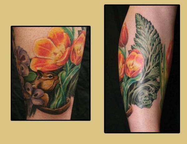fern and chipmunk tattoo