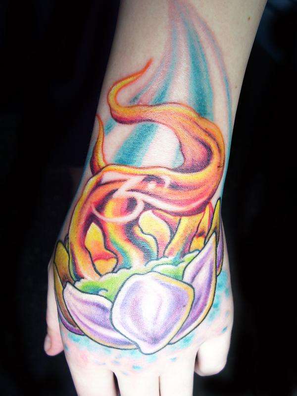 flaming lotus tattoo