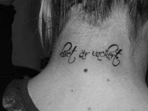 Livet ar Vackert tattoo