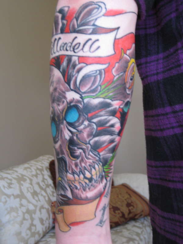 skull (in progress) tattoo