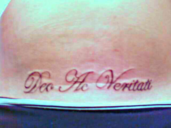 " Deo Ac Veritati" tattoo