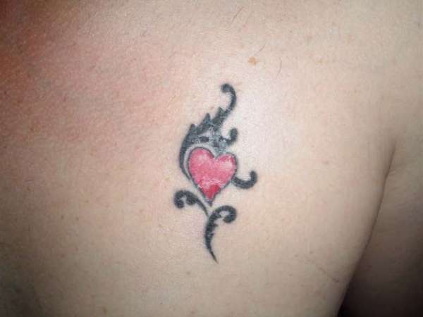Hearts & Tribal tattoo