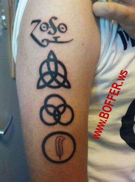 Led Zeppelin 4 Symbols tattoo