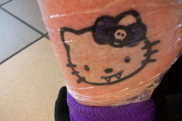 vampire Hello Kitty tattoo
