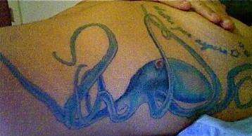 Blue Octopus tattoo
