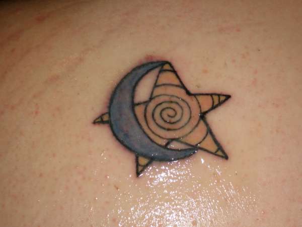 moon and star tattoo