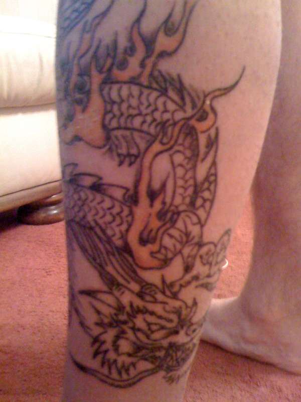 start of my dragon tattoo