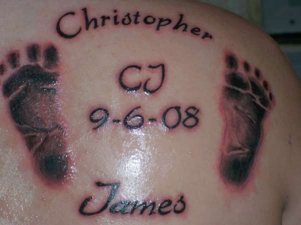 My Son's Footprints tattoo