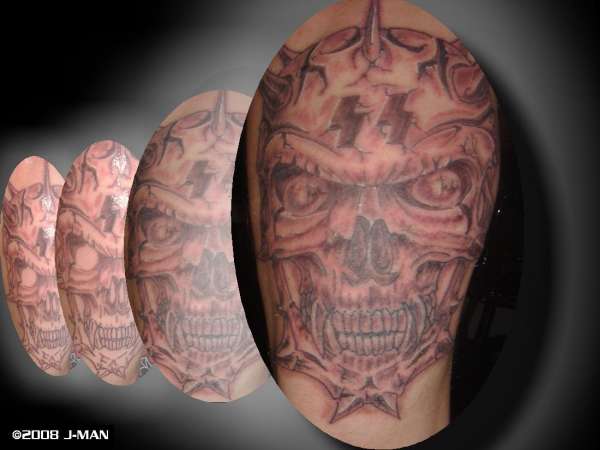 ss skull tattoo