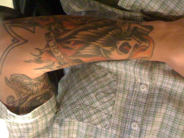 SKULL WITH WING tattoo