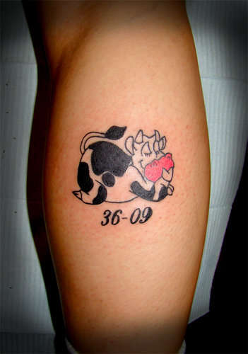 little cow tattoo