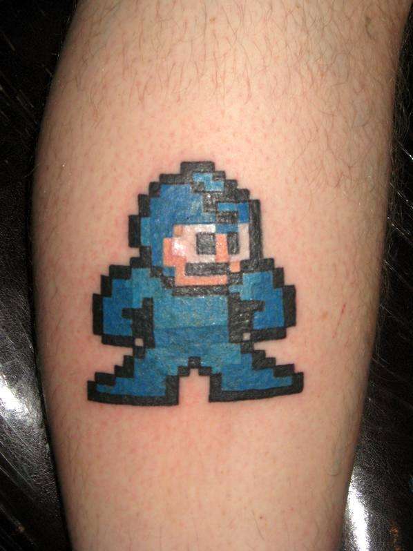 super fighting robot!  Mega Man! tattoo