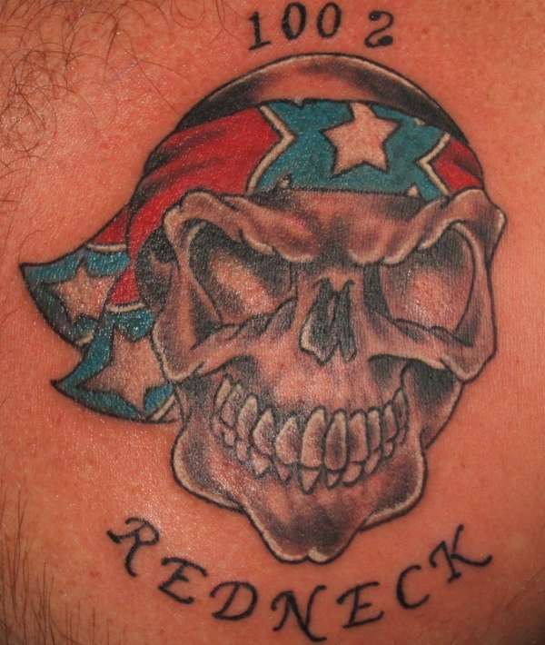 redneck skull tattoo