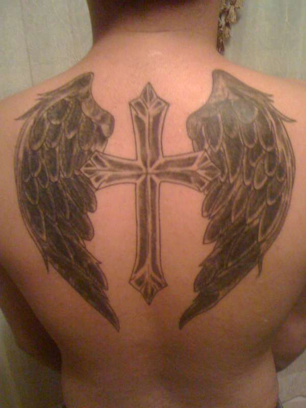 my cross wit wings tattoo