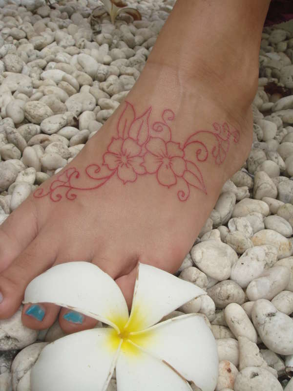 Henna style flowers tattoo