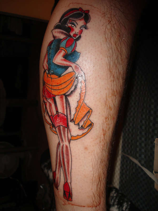 snow white pinup tattoo