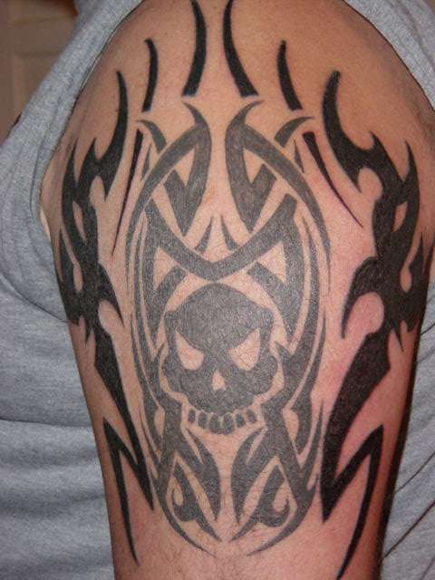 Tribal Skull tattoo