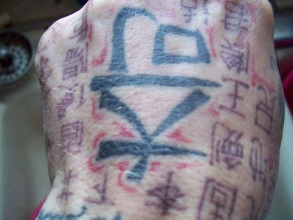 scroll (chinese) tattoo
