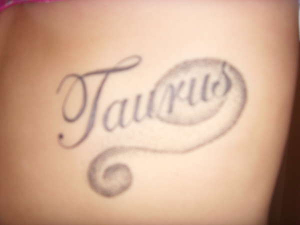 taurus with dotted spiral tattoo