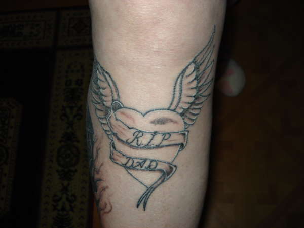 wings with love tattoo