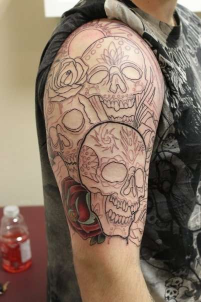 Candy Skulls tattoo