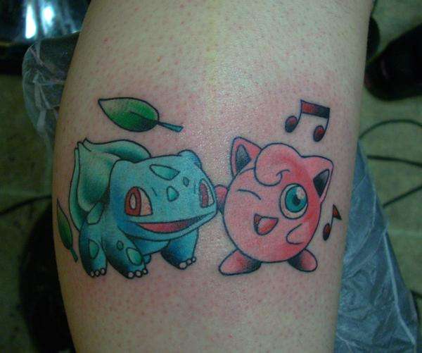 Jiggly and Bulba tattoo